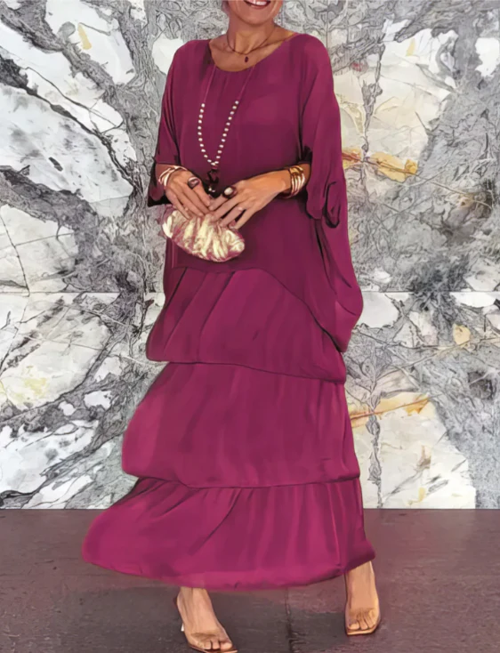 Abito elegante maxi fluido