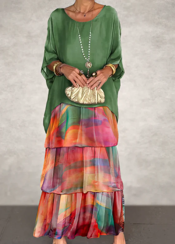 Abito elegante maxi fluido